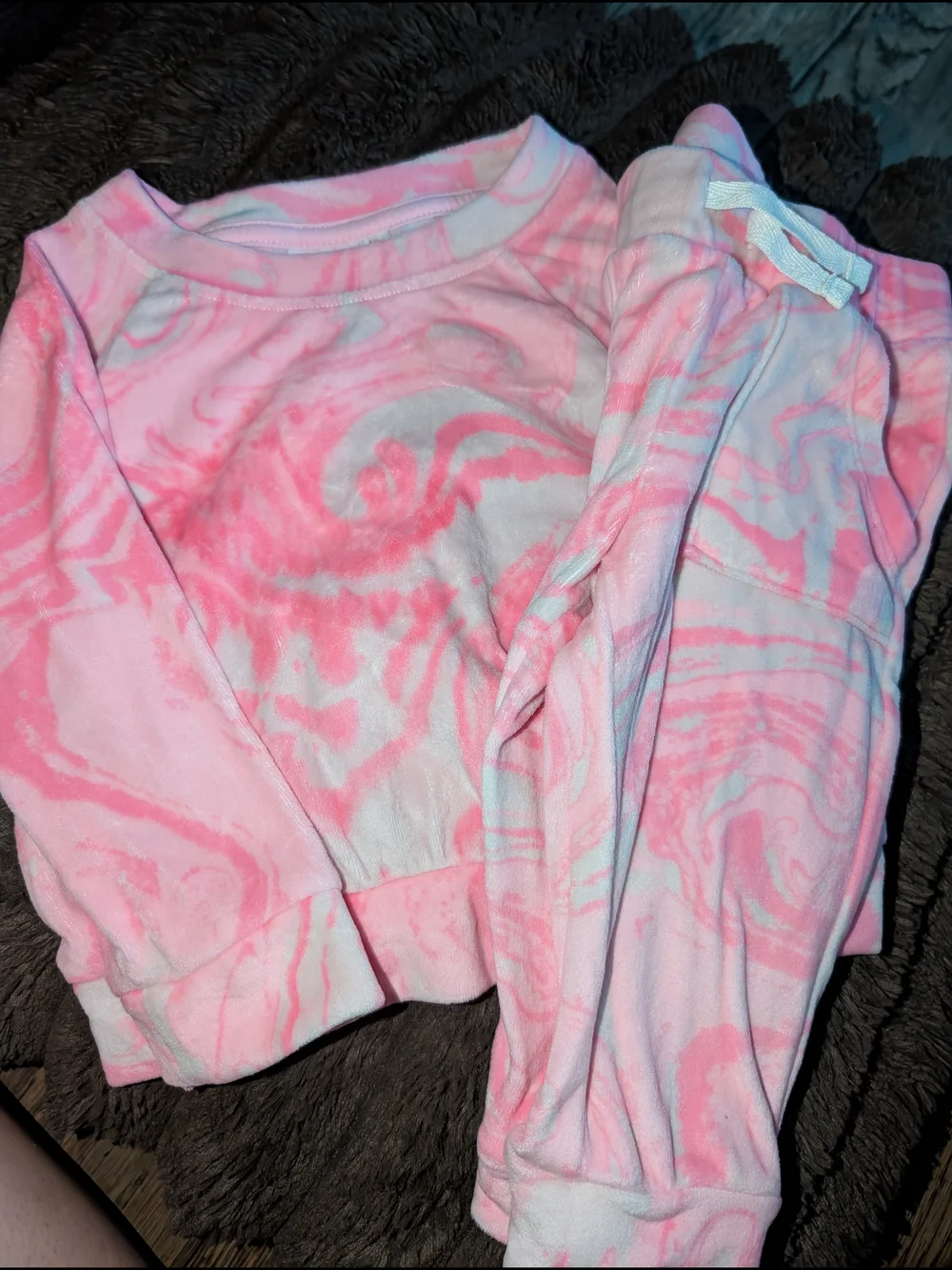 Cat & Jack Pink Marble Tie-Dye Two-Piece Set
